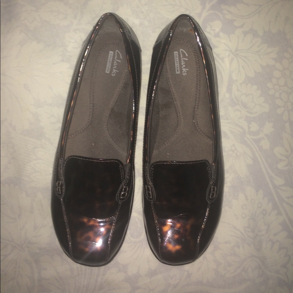 Clark’s leopard print shoes size 8 1/2 w